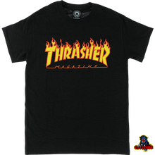 Load image into Gallery viewer, THRASHER YOUTH T-SHIRT Flame Black