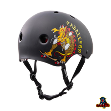 Load image into Gallery viewer, PRO-TEC Helmet Classic Cert Cab Dragon Black