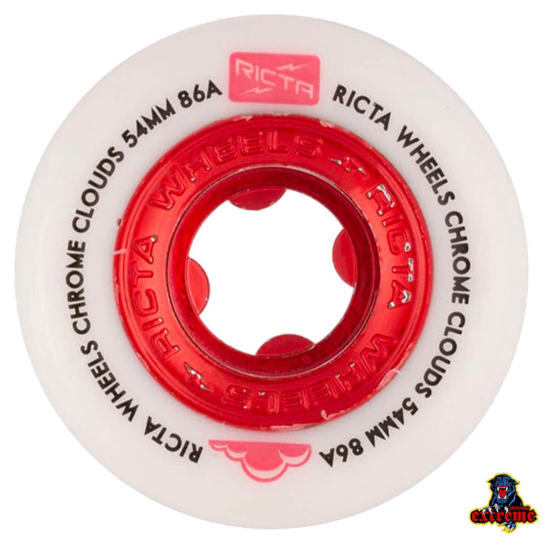 RICTA WHEELS Chrome Clouds Red