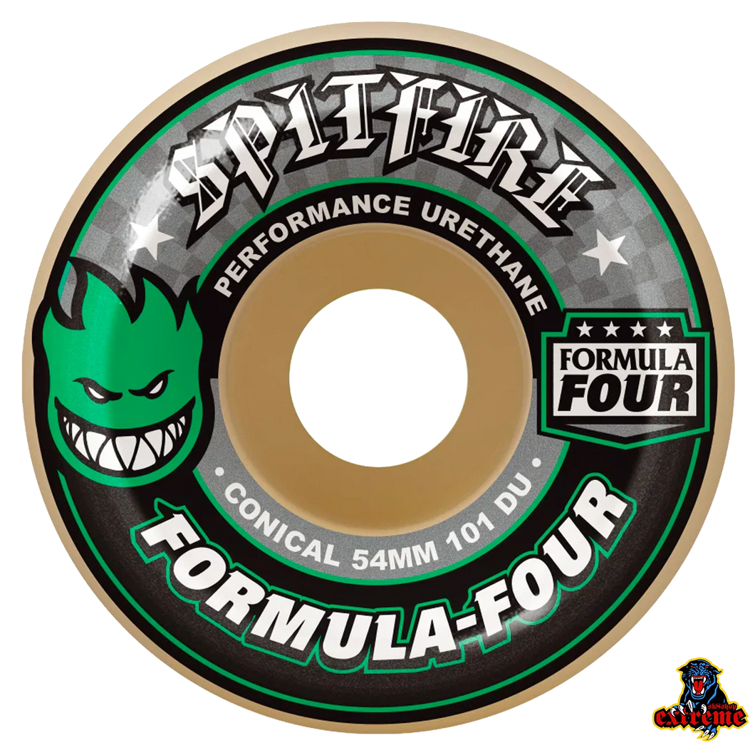 SPITFIRE Wheels F4 Conical Green Print