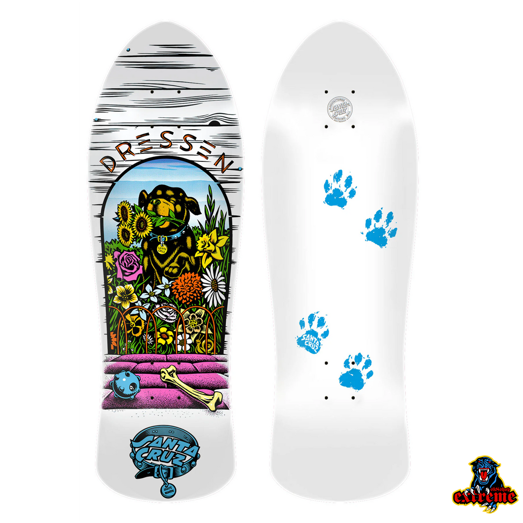 SANTA CRUZ DECK Dresssen Pup Reissue White