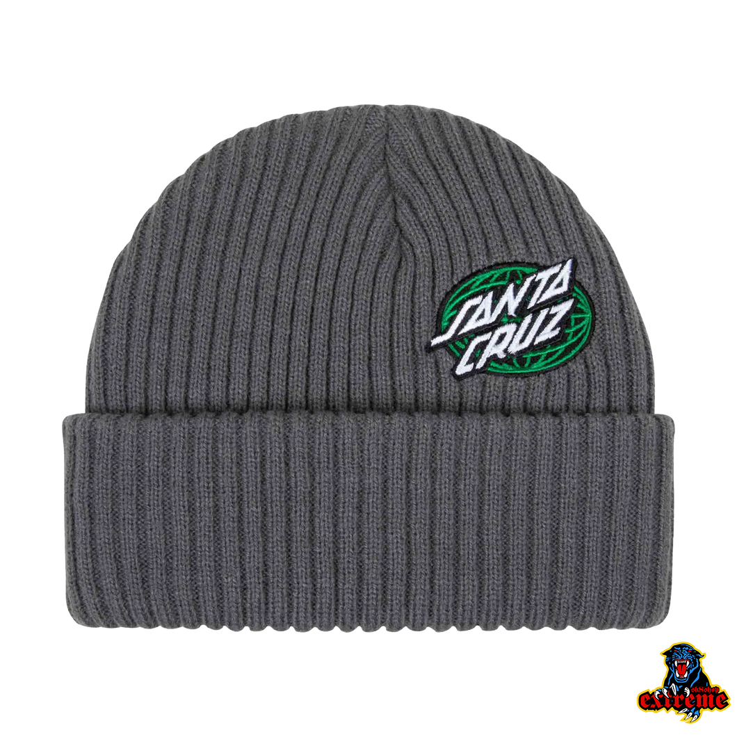 SANTA CRUZ BEANIE Global Oval Dot Storm Grey