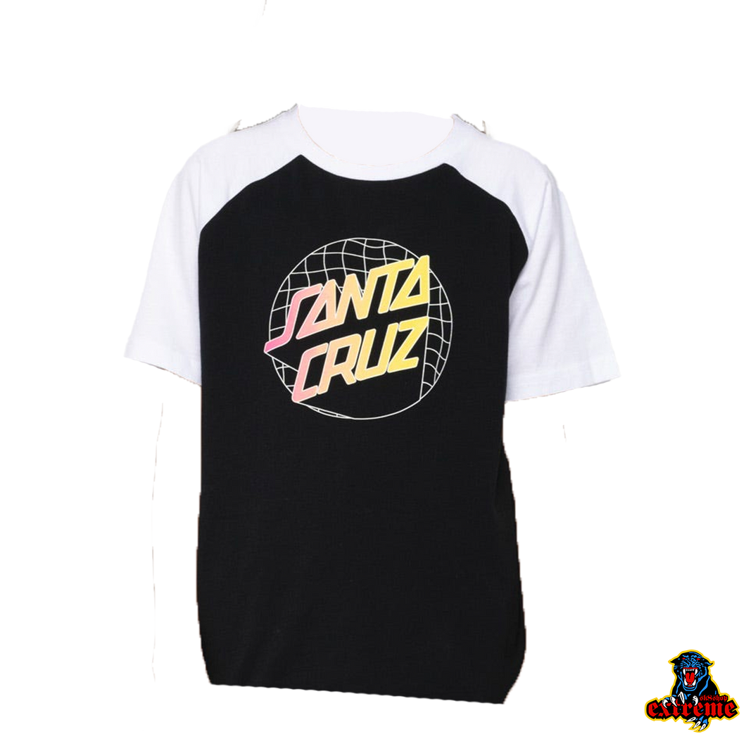 SANTA CRUZ YOUTH T-Shirt Grid Delta Dot Raglan