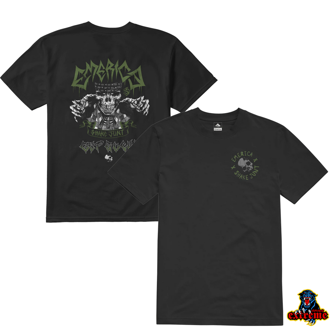 EMERICA SHAKE JUNT Skull Tee Black