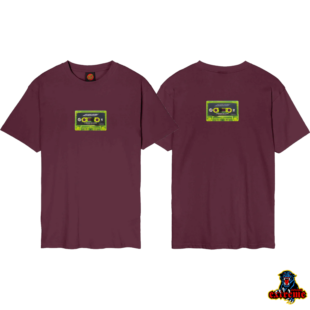 SANTA CRUZ T-Shirt Reason For Living Mixtape Dark Cherry