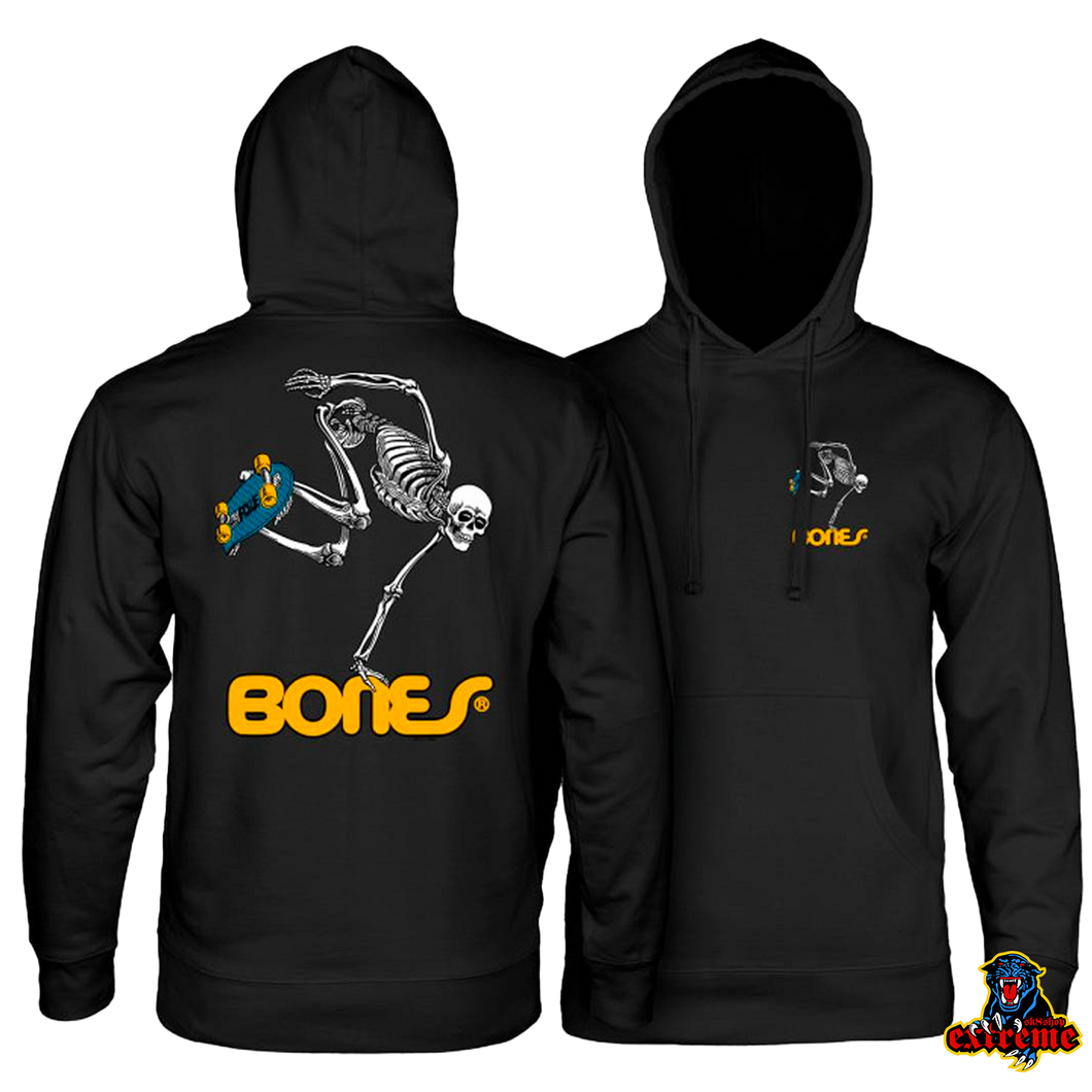 POWELL PERALTA HOODIE Sk8board Skeleton Black