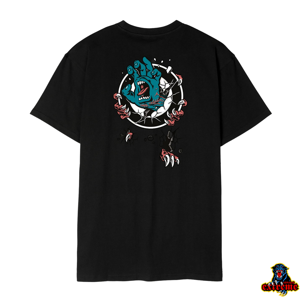 SANTA CRUZ T-Shirt Roskopp Screaming Target Black