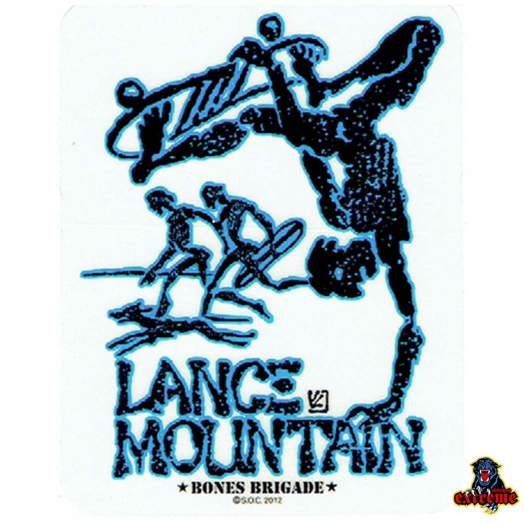 POWELL PERALTA Bones Brigade Lance Mountain Sticker Blue