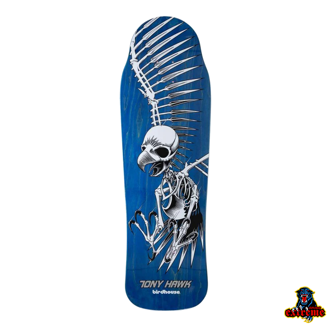 BIRDHOUSE Old School Deck Full Skull 2 Blue