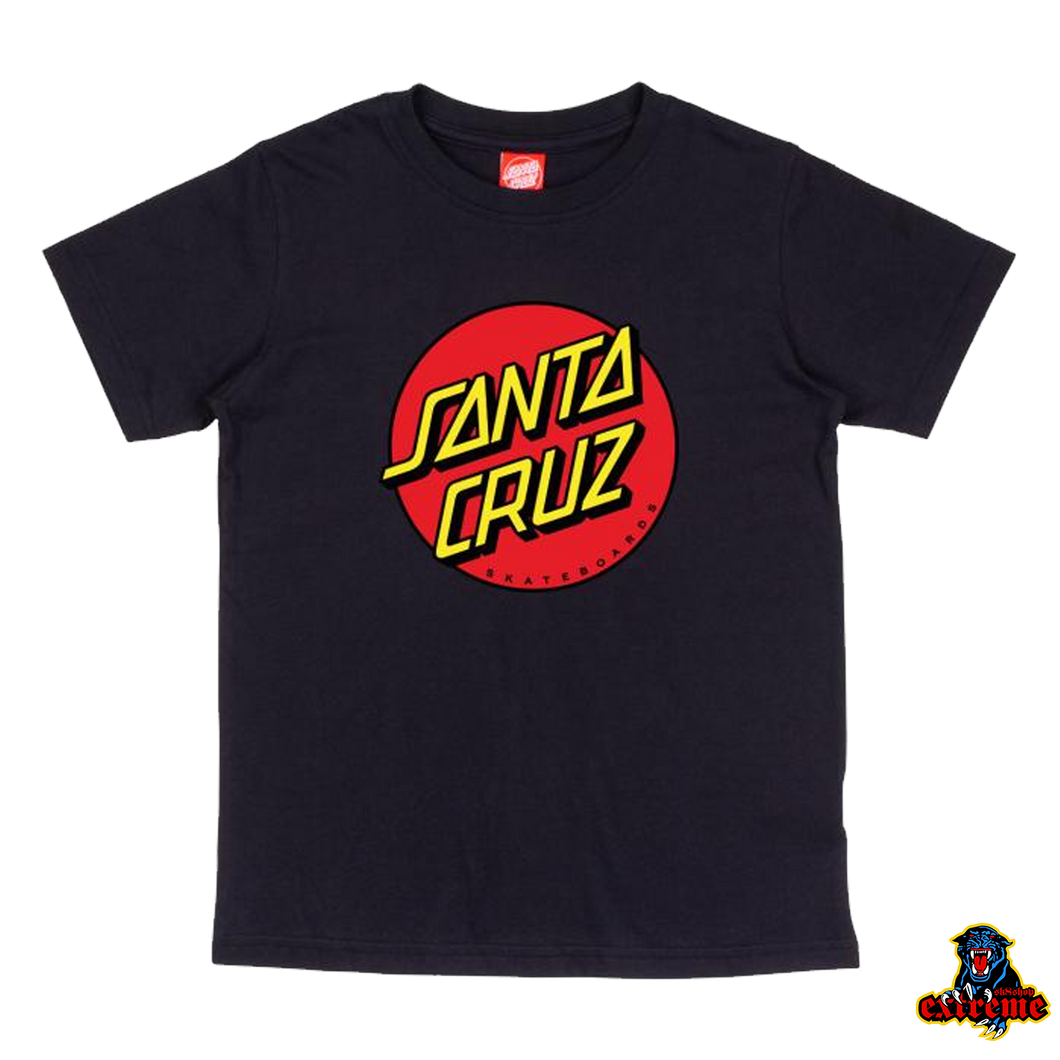 SANTA CRUZ YOUTH T-Shirt Classic Dot Black