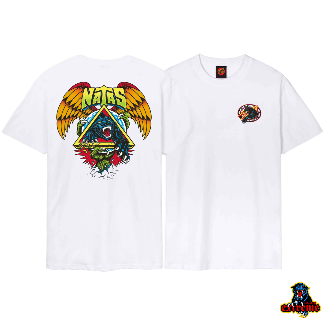 SANTA CRUZ T-Shirt Natas SC Panther White