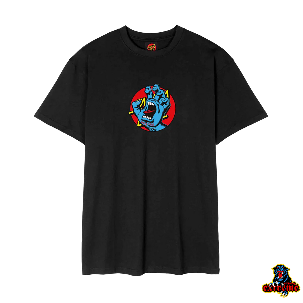 SANTA CRUZ YOUTH T-Shirt Hand Dot Front Black