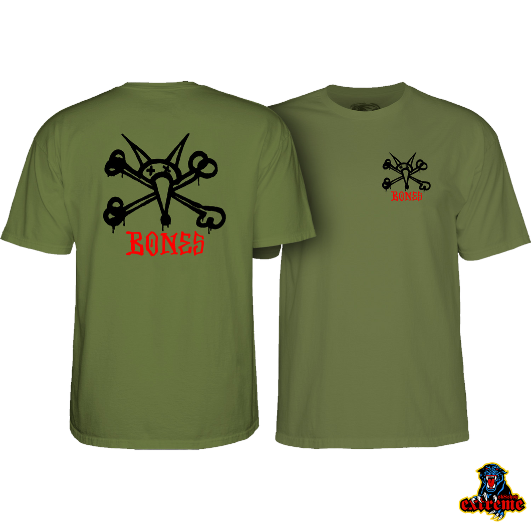 POWELL PERALTA T-SHIRT PP RAT BONES Military Green 2