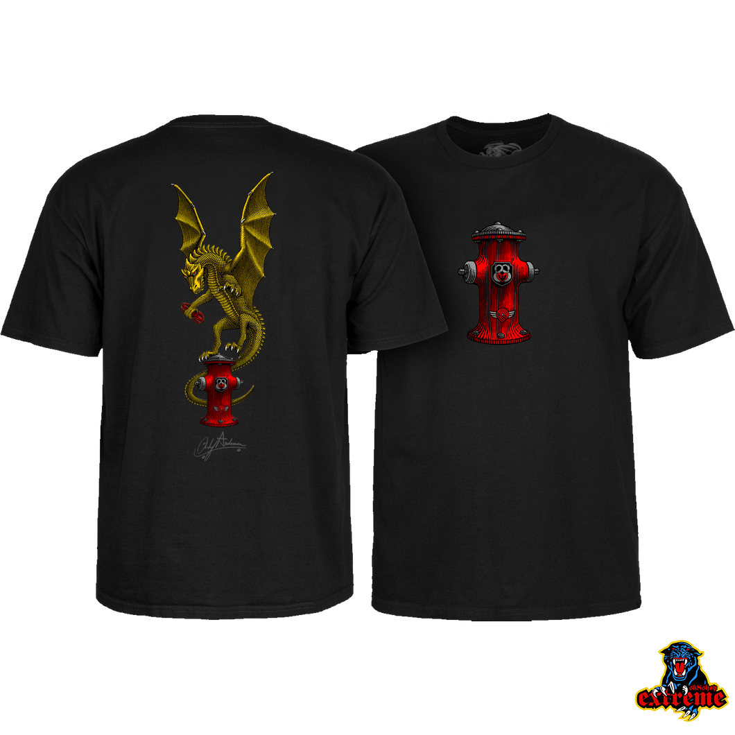 POWELL PERALTA  T-SHIRT Andy Anderson Vajra Black