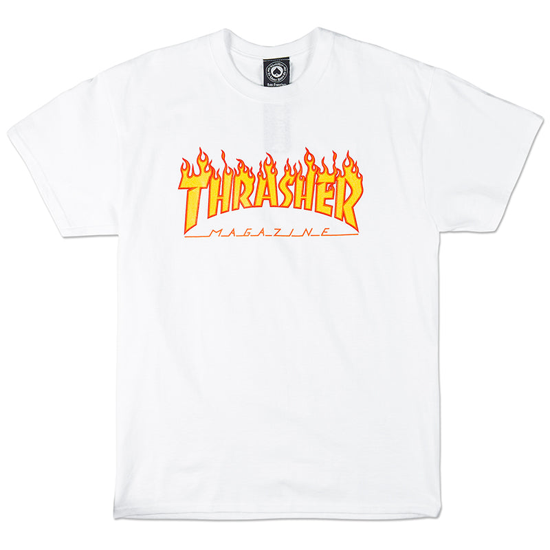 THRASHER T-shirt Flame White