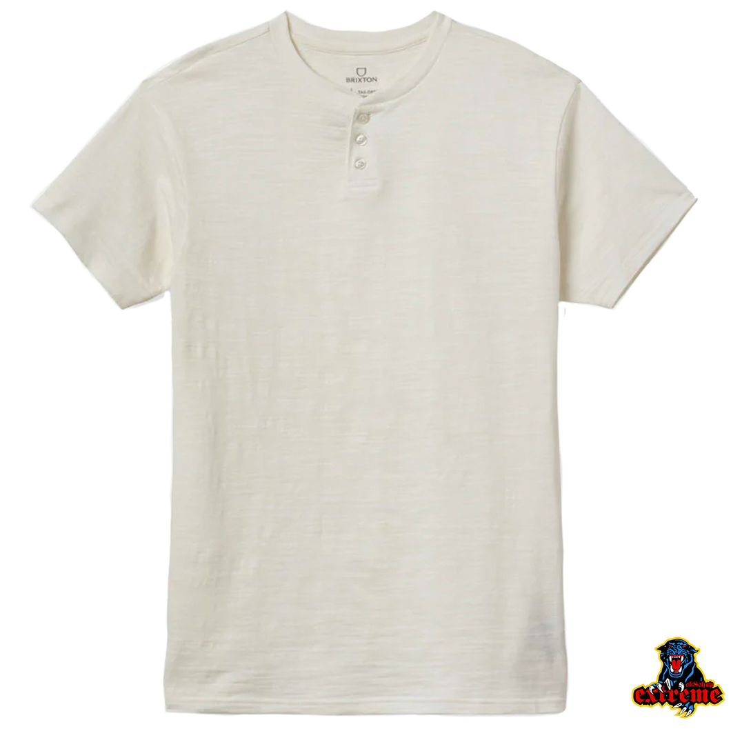 BRIXTON T-SHIRT Basic Slub Henley Off White
