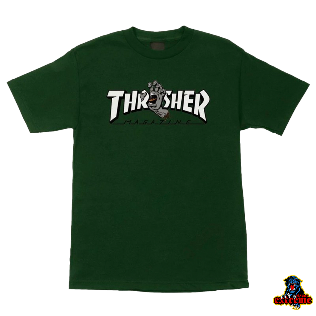 SANTA CRUZ X THRASHER T-Shirt Screaming Logo Forest