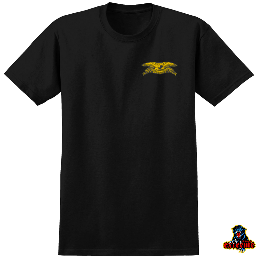 ANTI-HERO T-SHIRT Basic Eagle Chest S/S Black/ Yellow Print
