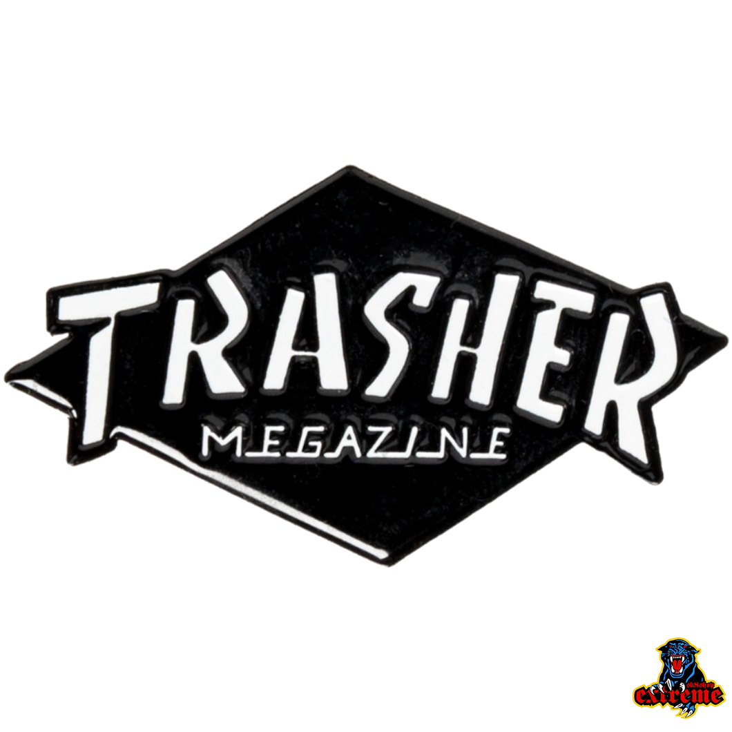 THRASHER/ TRASHER LAPEL PIN Black