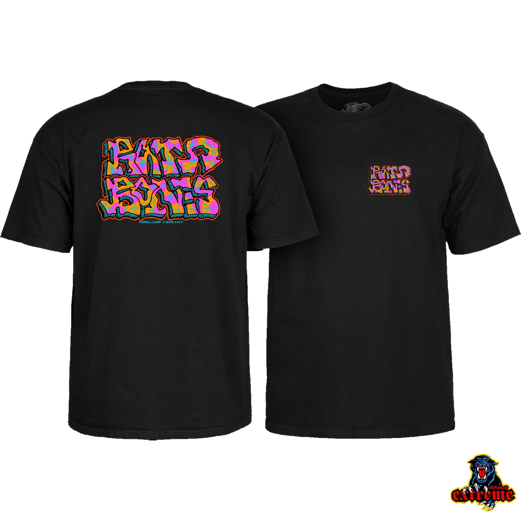POWELL PERALTA  T-SHIRT Rat Bones Graffiti Black