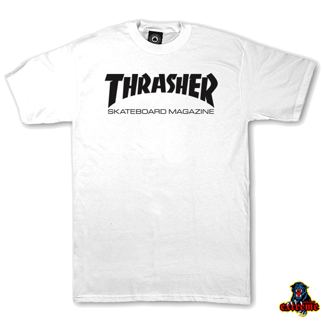 THRASHER T-shirt MAG LOGO White/ Black