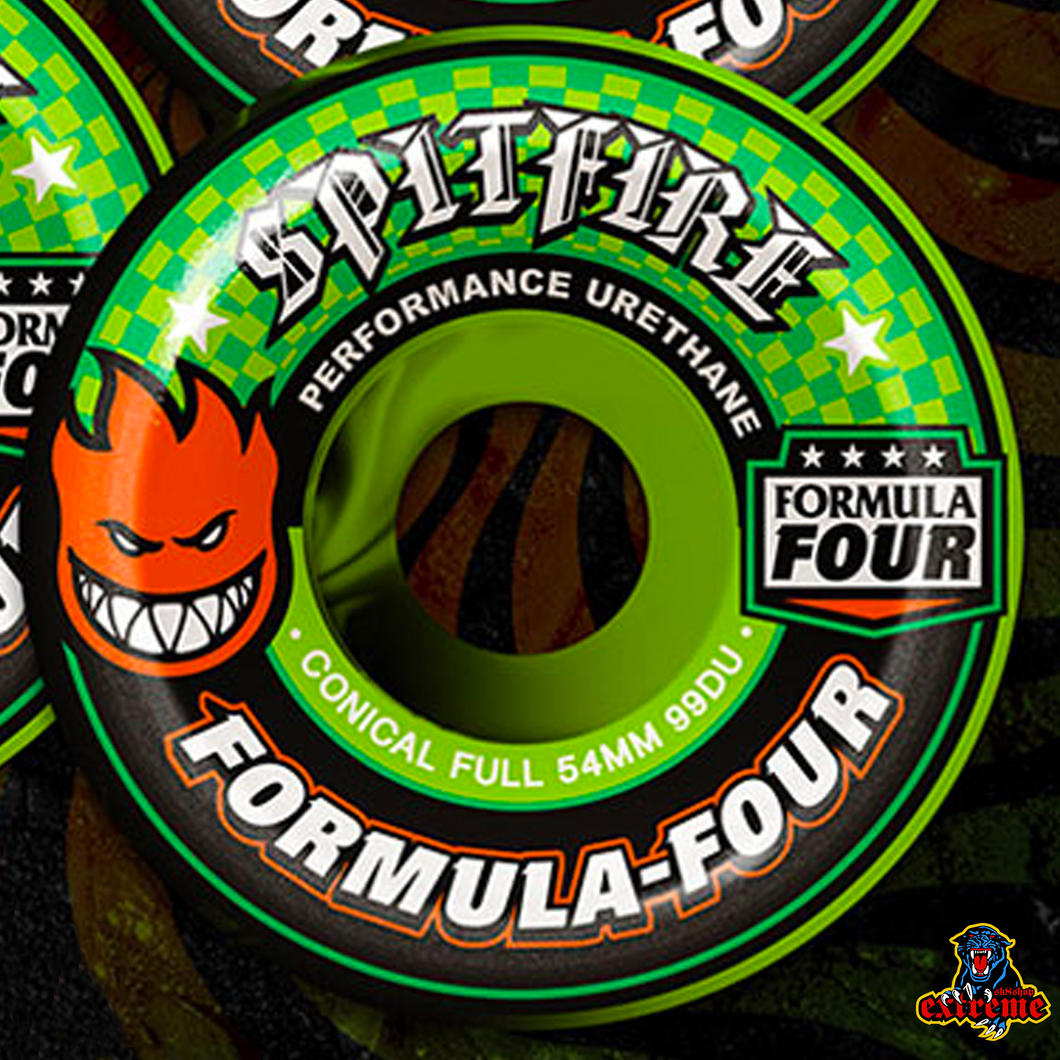 SPITFIRE WHEELS F499 Con-Full Swirl Green Black 54mm