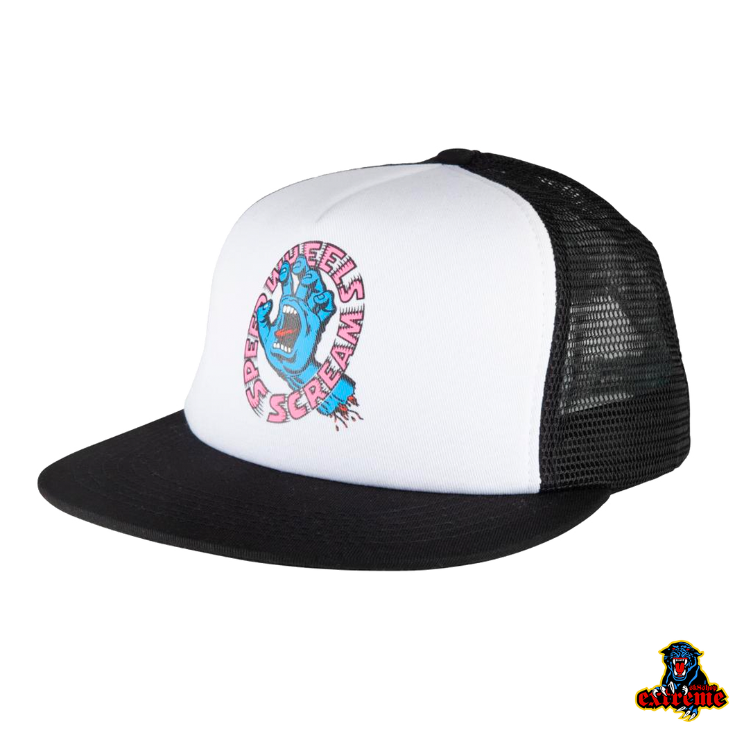 SANTA CRUZ CAP Screaming Hand Scream Meshback Black/ White