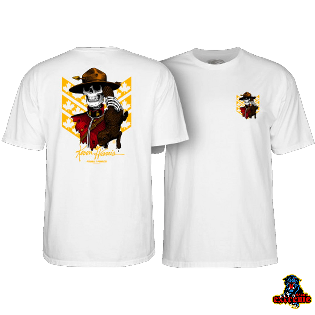 POWELL  PERALTA T-SHIRT KEVIN HARRIS White