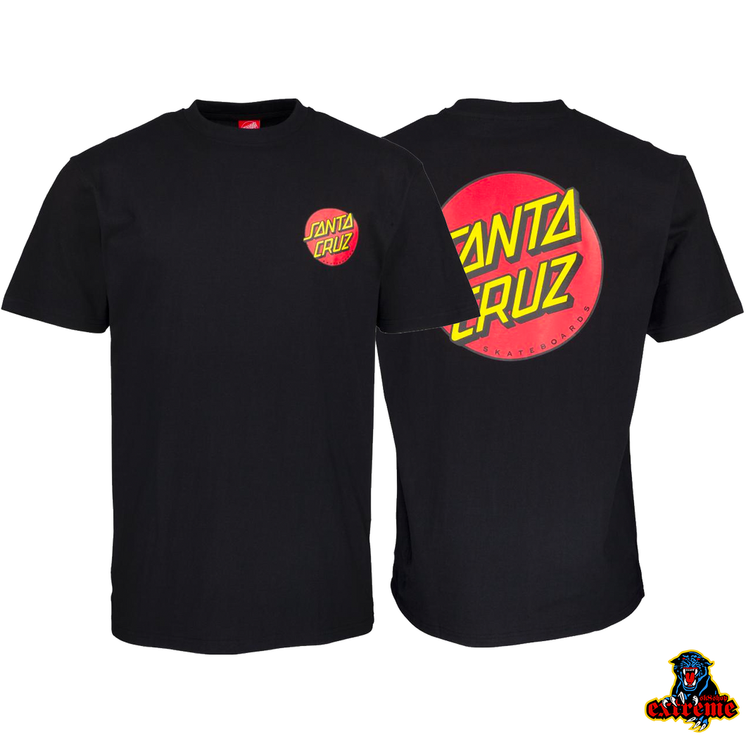 SANTA CRUZ T-Shirt Classic Dot Chest Black