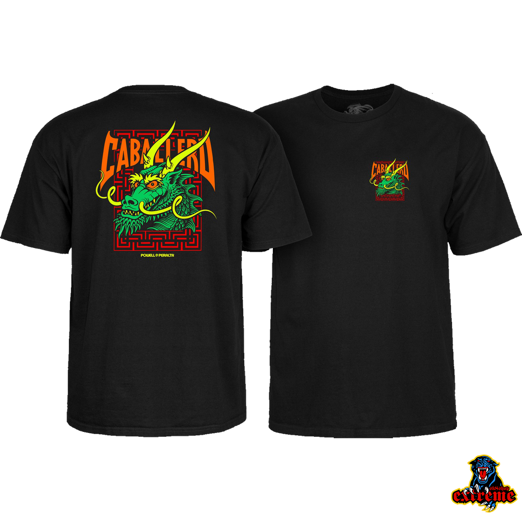 POWELL PERALTA T-SHIRT CABALLERO STREET DRAGON Black