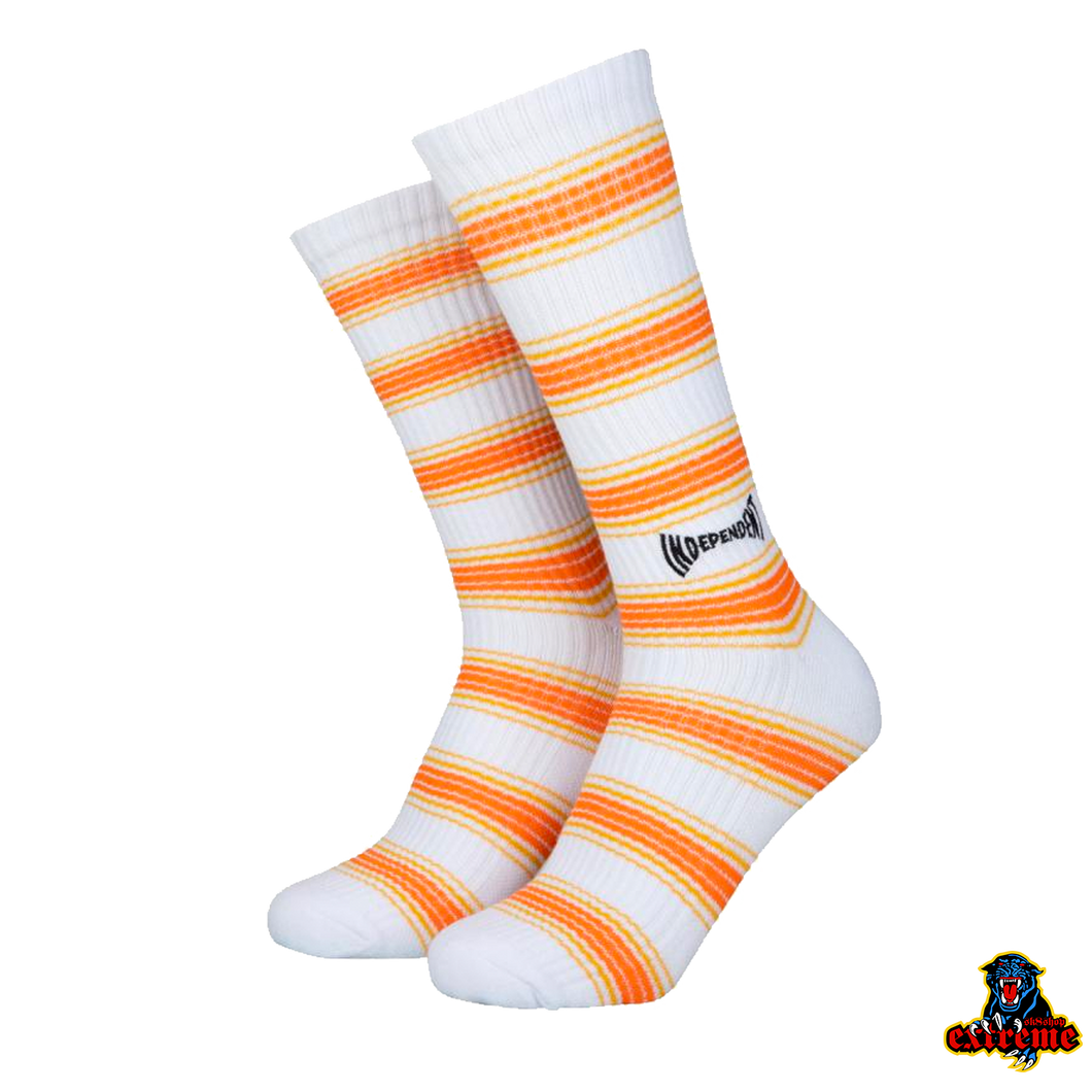 Independent Span Pin Stripe Sock White