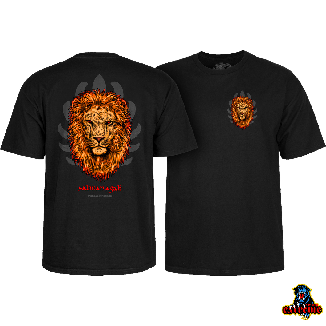 POWELL PERALTA  T-SHIRT Salman Agah Lion Black