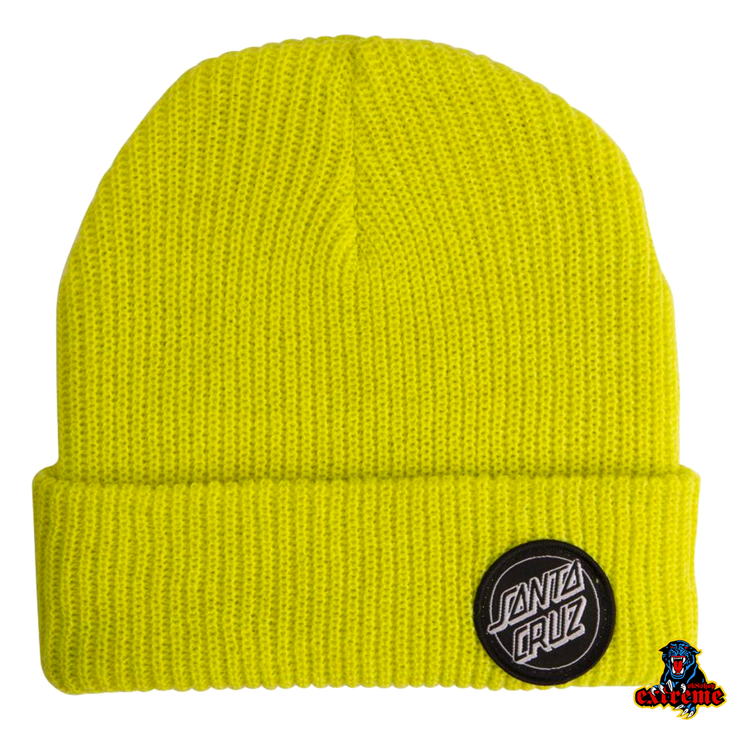 SANTA CRUZ BEANIE Outline Dot Lime