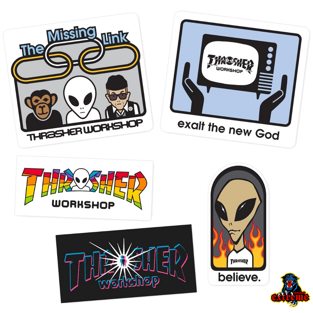 THRASHER X AWS 5 Sticker Pack