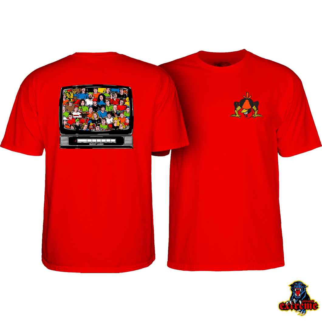 POWELL PERALTA T-SHIRT Bucky Lasek Stadium Red