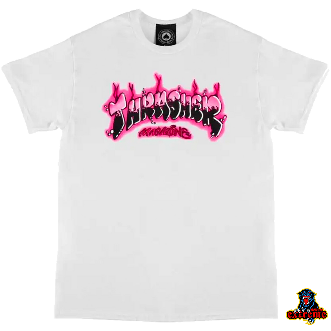 THRASHER T-SHIRT AIRBRUSH White