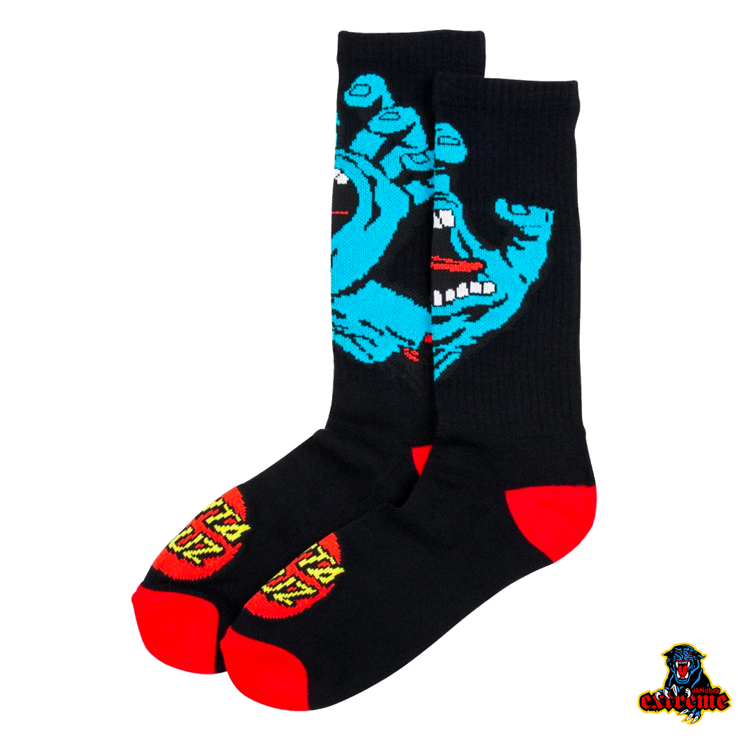 SANTA CRUZ SOCKS Screaming Hand Black 42-45EU