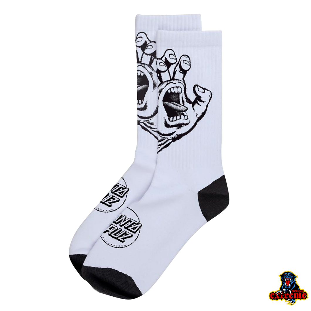 SANTA CRUZ Sock Screaming Hand White