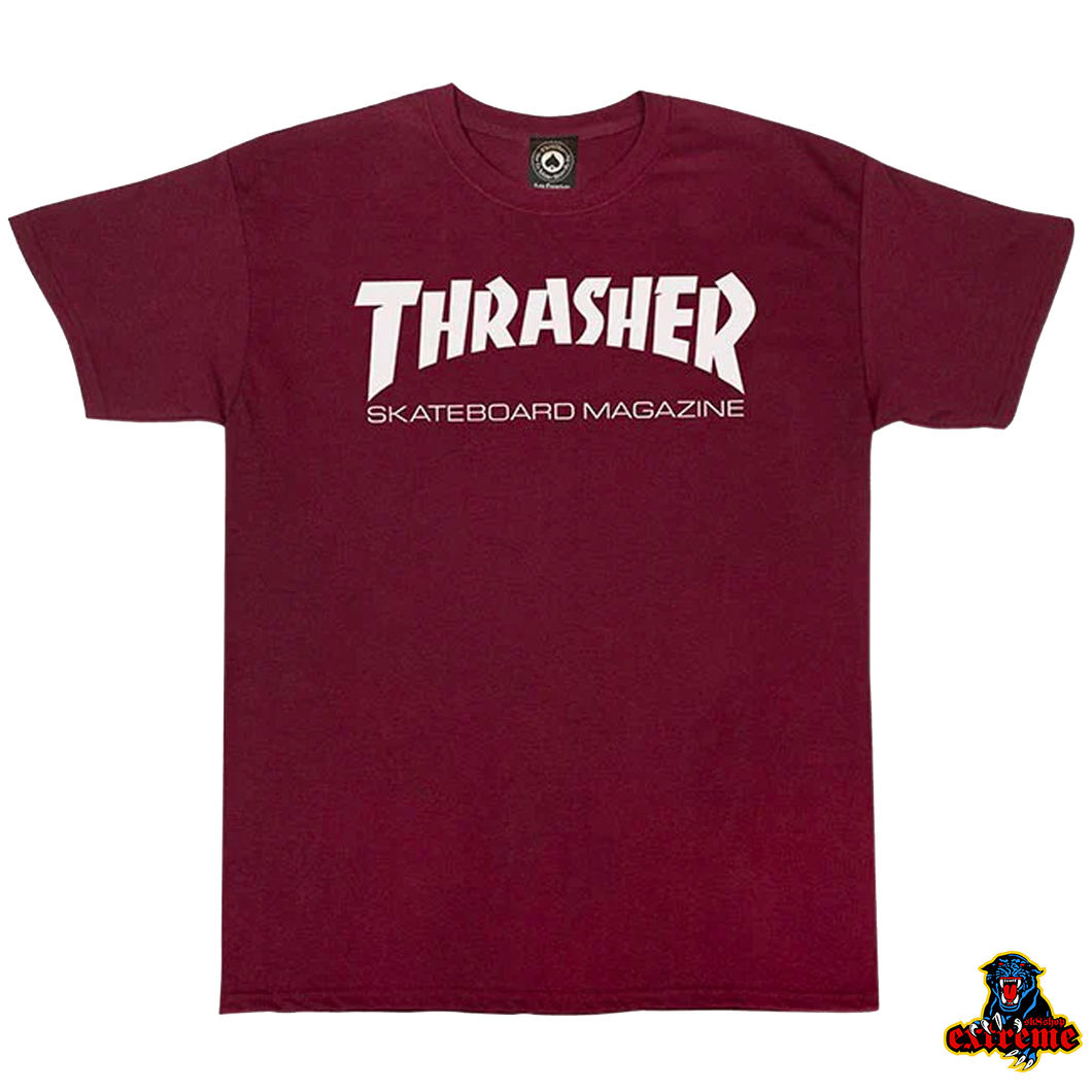 THRASHER T-SHIRT SKATE MAG LOGO Maroon