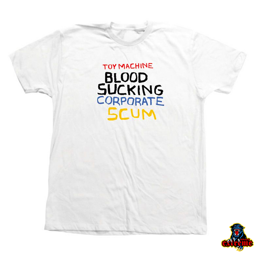 TOY MACHINE T-SHIRT Bloodsucking Scum White