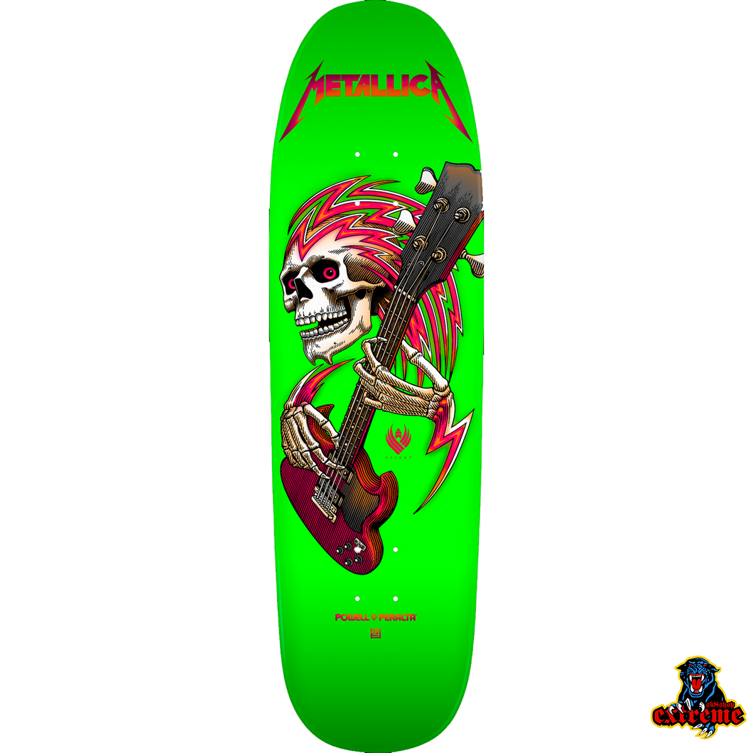 POWELL PERALTA DECK Metallica Collab Flight Deck Lime Green