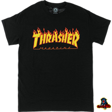 Load image into Gallery viewer, THRASHER YOUTH T-SHIRT Flame Black
