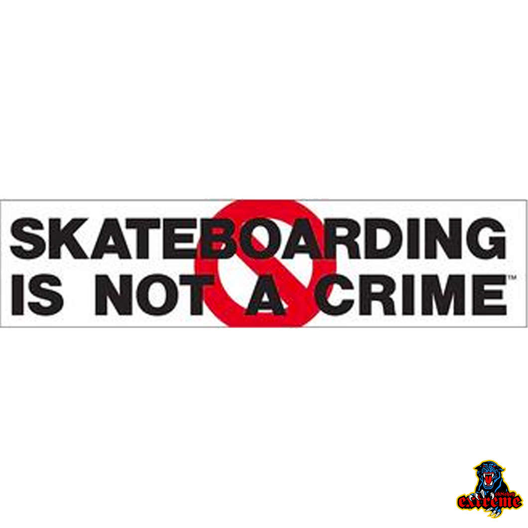 BULLET Sticker Skateboarding is not a crime