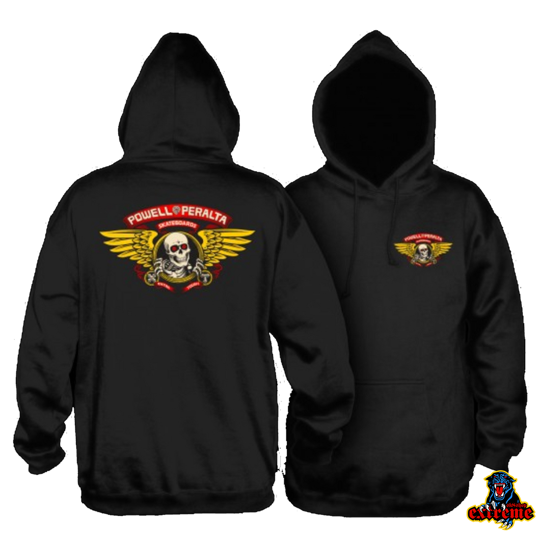 POWELL PERALTA HOODIE WINGED RIPPER Black