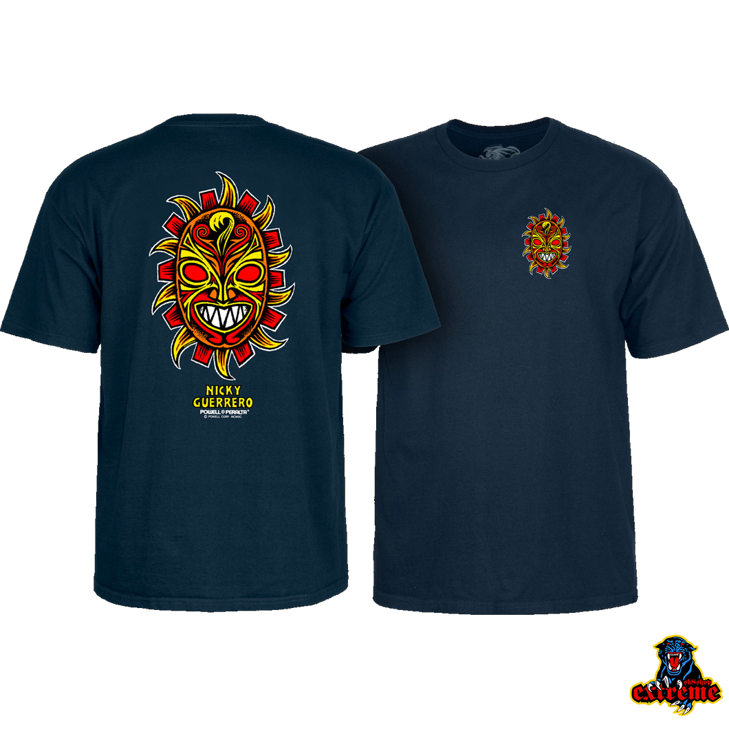 POWELL PERALTA  T-SHIRT Nicky Guerrero Mask Navy