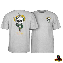Load image into Gallery viewer, POWELL PERALTA T-SHIRT SKULL &amp; SNAKE Athletic Grey
