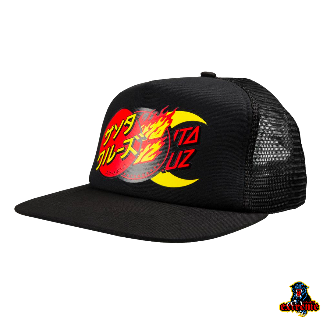 SANTA CRUZ CAP Dot Group Meshback Cap Black