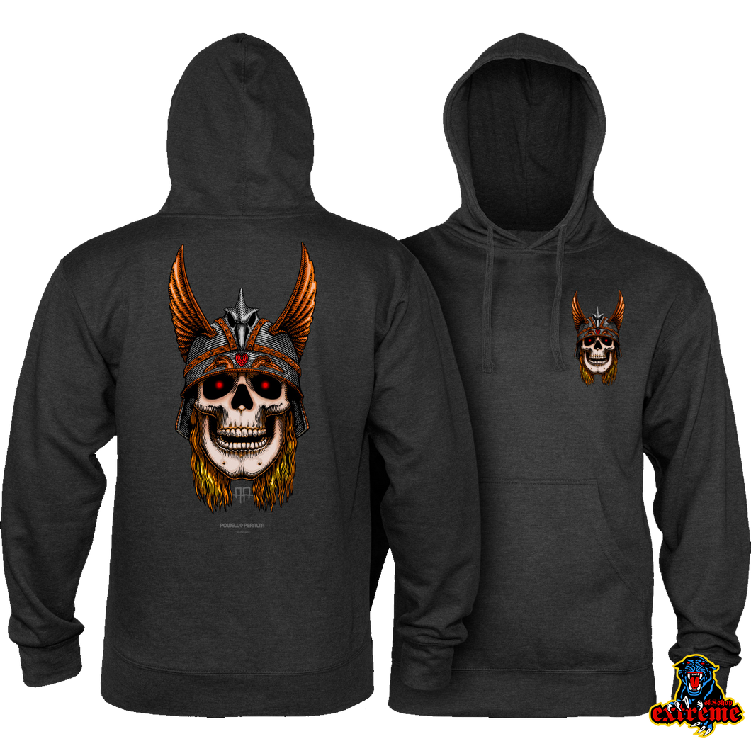 POWELL PERALTA HOODIE ANDY ANDERSON SKULL Charcoal