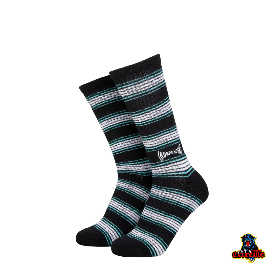 INDEPENDENT Sock Span Pin Stripe Black/ White