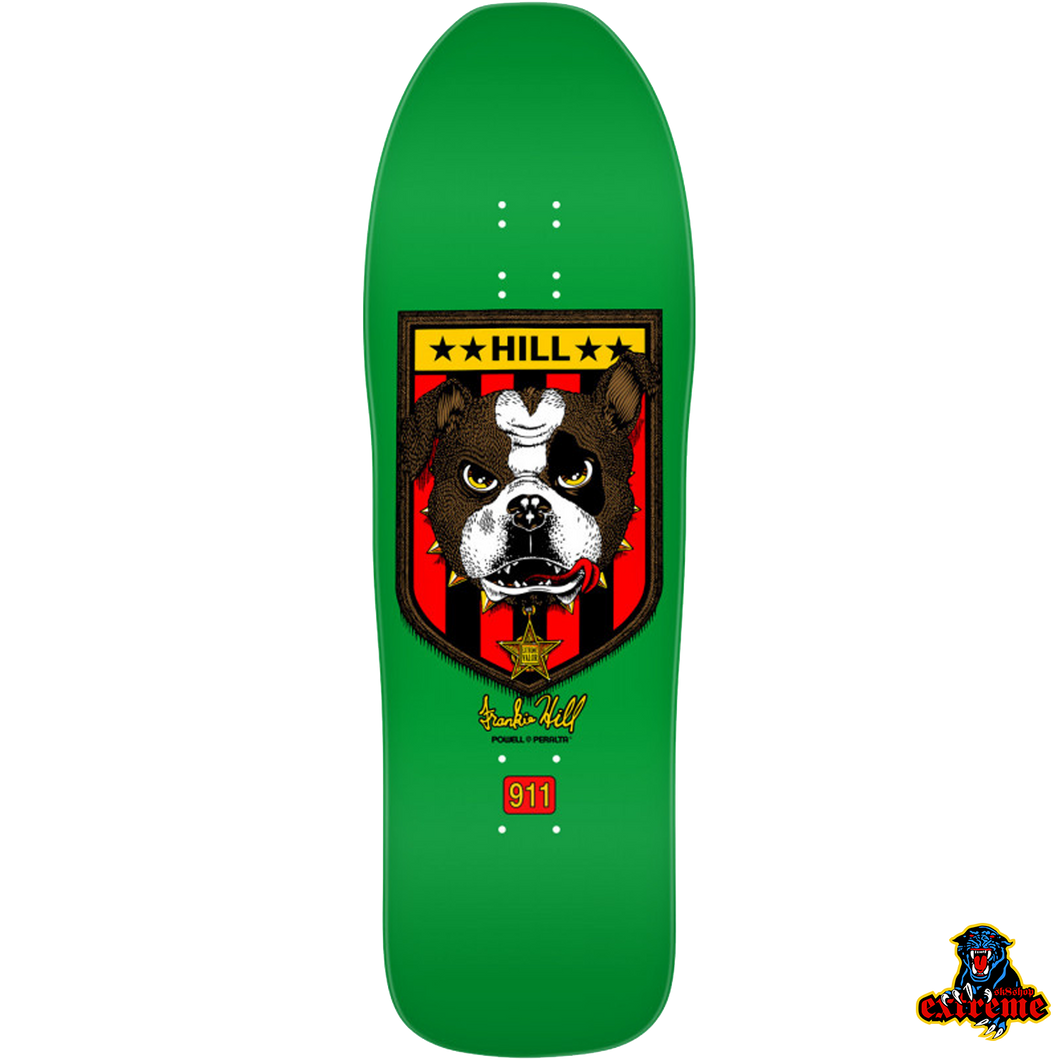 POWELL PERALTA DECK Frankie Hill Bull Dog 06 Green